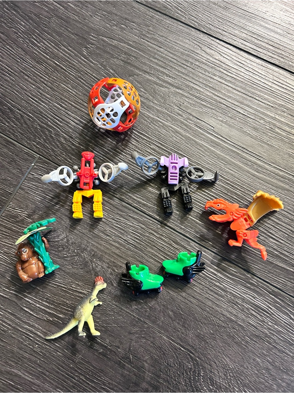 Kinder Joy Egg Suprise Toy Collection with Dragon and Skates